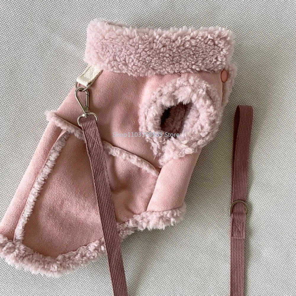 Classic Solid Dog Vests Winter Fleece Warm Pet Dog Clothes For Small Medium Dogs Jackets Puppy Clothing Dog Coats Jackets 250206