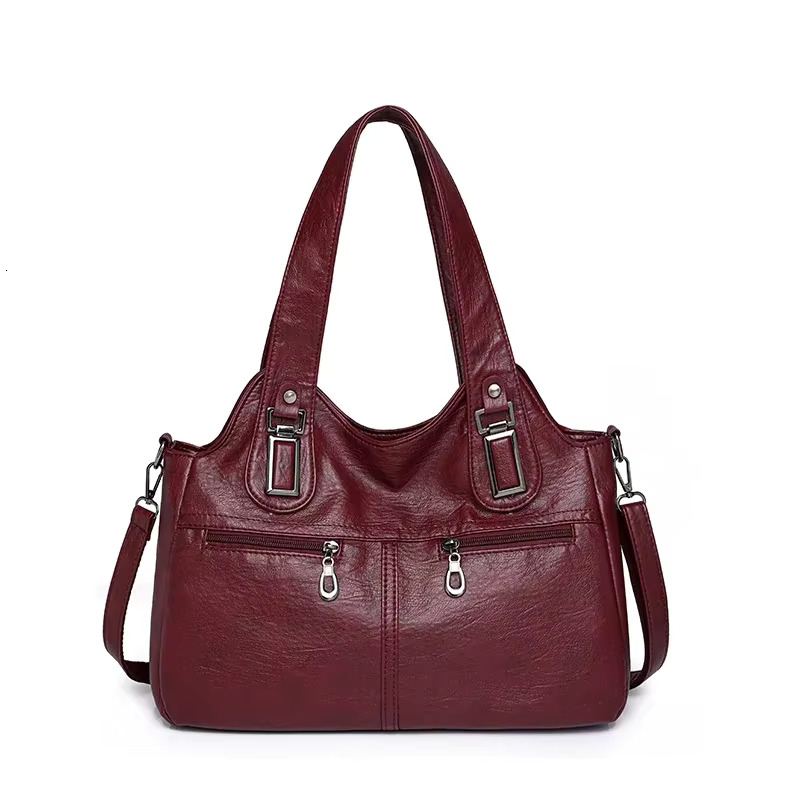 PU Top-Handle Zipper Women's On Sale 2024 High Quality Solid Shoulder Bags Sewing Thread Saddle Handbag Bolso PU Cartoon