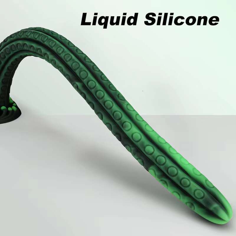 47cm Super Long Anal Glow in The Dark Monster Dildo Flexible Liquid Silicone Butt Plug Vaginal Stimulate for Men and Women