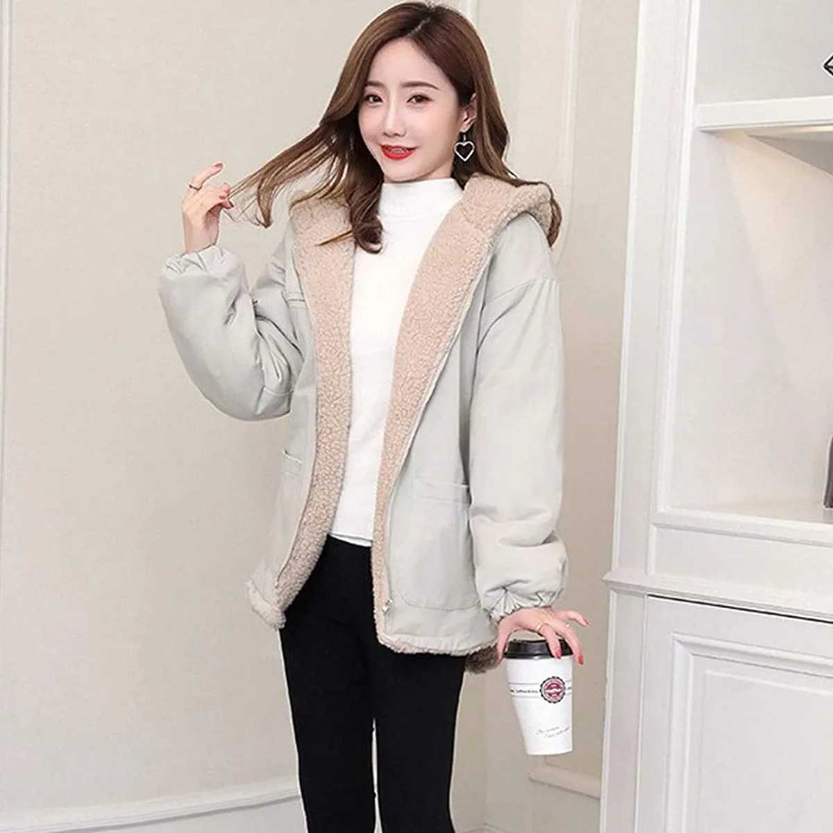 Multi functional womens maternity baby carrier hooded jacket zipper kangaroo jacket detachable hooded sweater winter sweater W250207