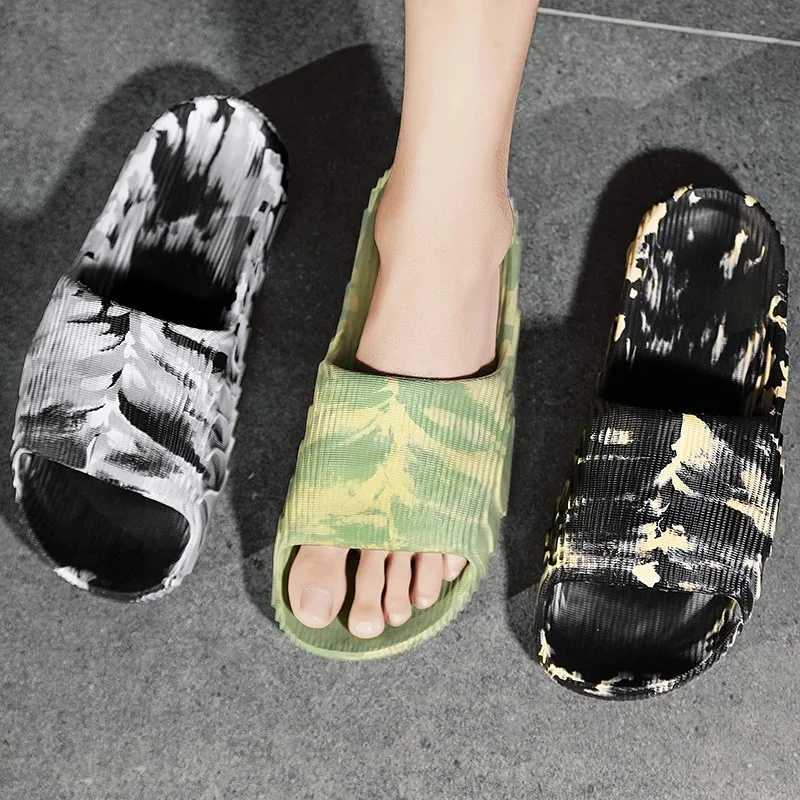 Mens Slippers Summer Indoor Home 2024 New Bathroom Anti Slip Soft Sole Slippers EVA Fi Trend SlippersXJ250207