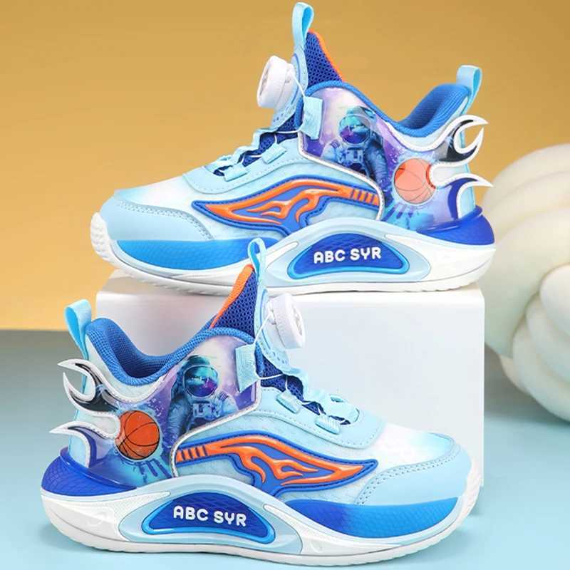 High-qu Childrens Casual Shoes Spring New Rotating Buckle Sneakers Outdoor Wear-resistant Anti Slip Running Shoes for Kids W250207