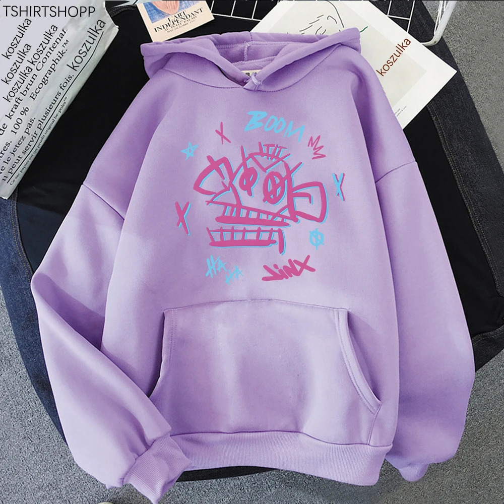 Arcane Ekko and Jinx Hoodie Fashion Women Harajuku Aesthetic Anime Vi Hoodies Unisex Cartoon Casual Vintage Pullover Sweatshirts 250110