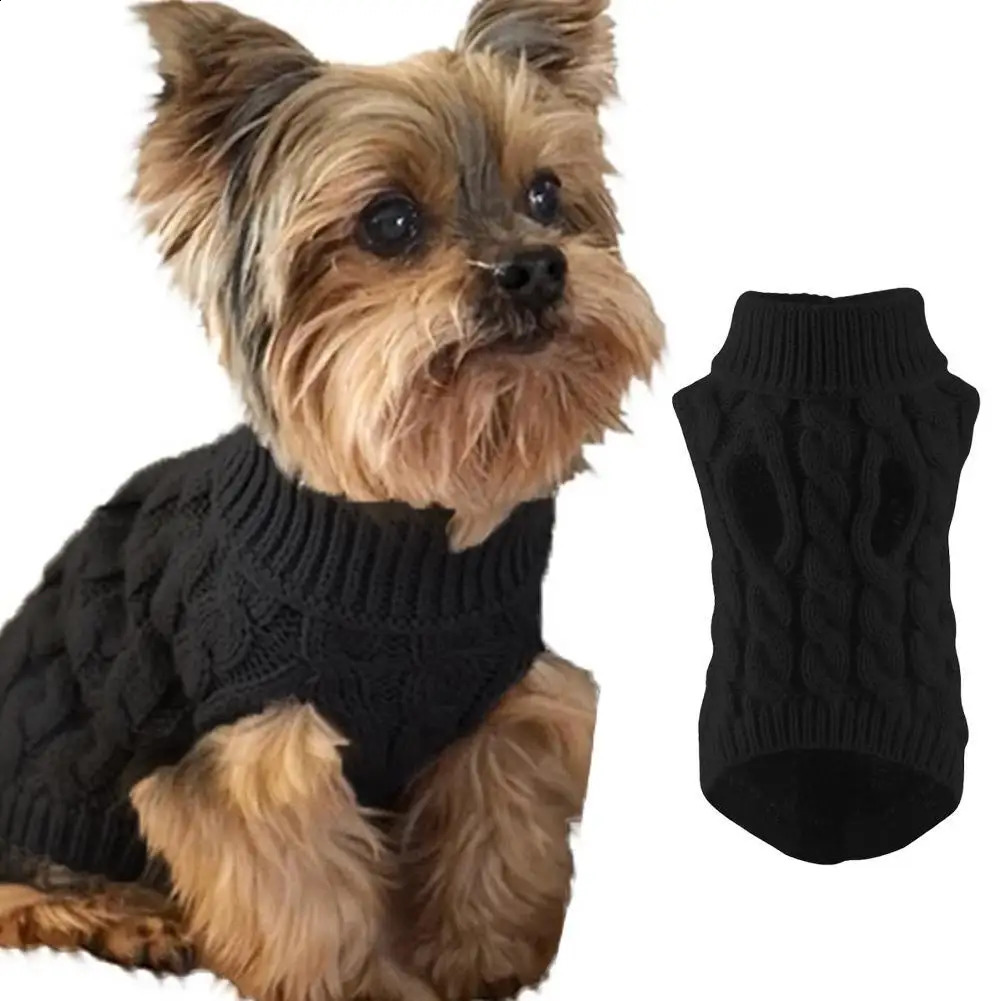 Pet Dog Knit Sweater For Small Dogs Cute Turtleneck Winter Sweater For Puppy Soft And Warm Coat Pet Dog Sweater 250206