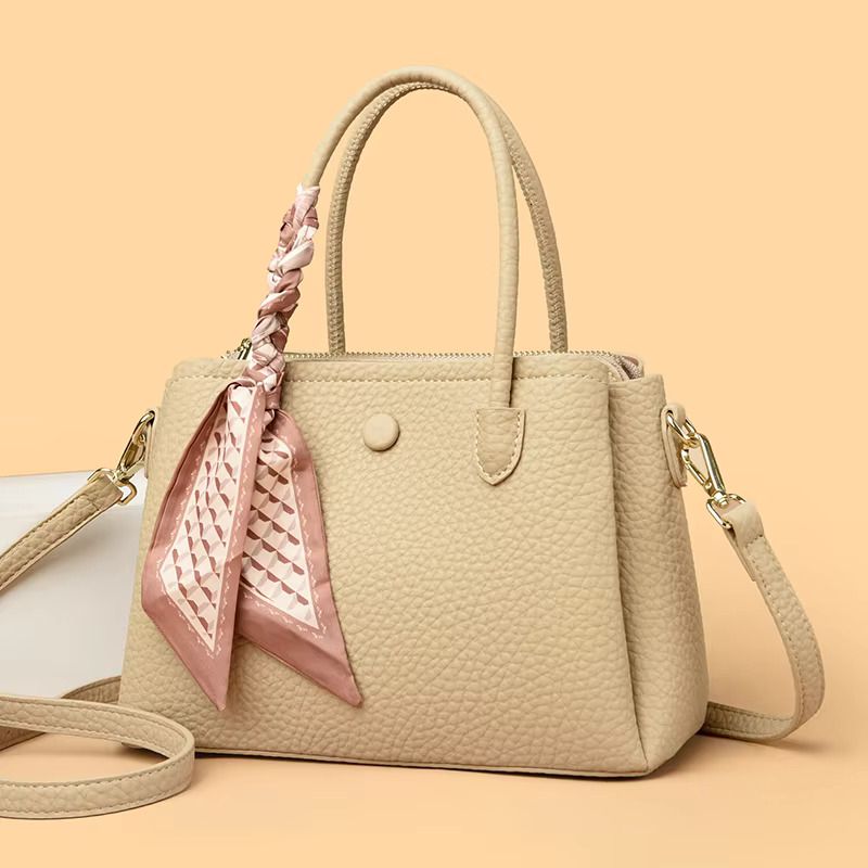 Fashion Women Brand Handbags Retro PU Leather Totes Top-Handle Crossbody Shoulder Bag Lady Simple Style Hand Bags