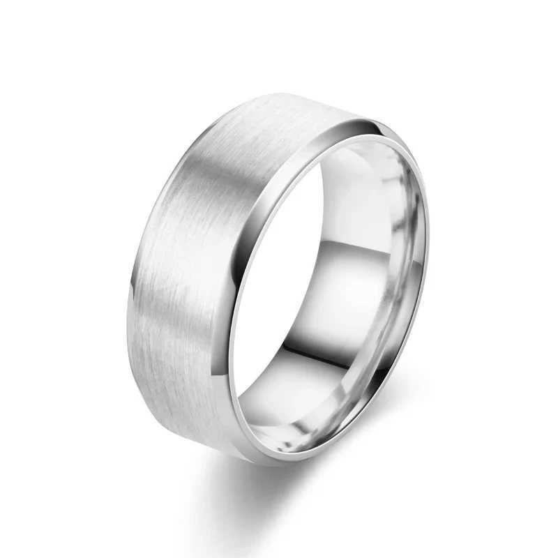 6-color classic 8mm tungsten mens ring surface brushed stainless steel ring womens wedding ring couple jewelry accessories W250207