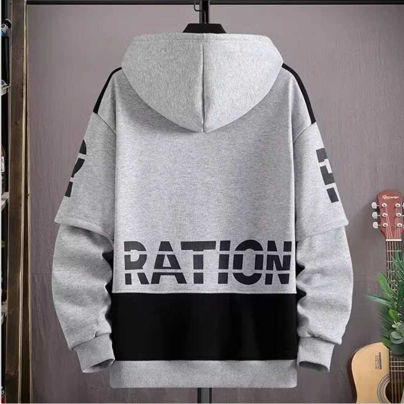 Autumn hot selling mens hoodies cool long sleeved black hoodies high-quality Harajuku street mens clothing sports tops W250207