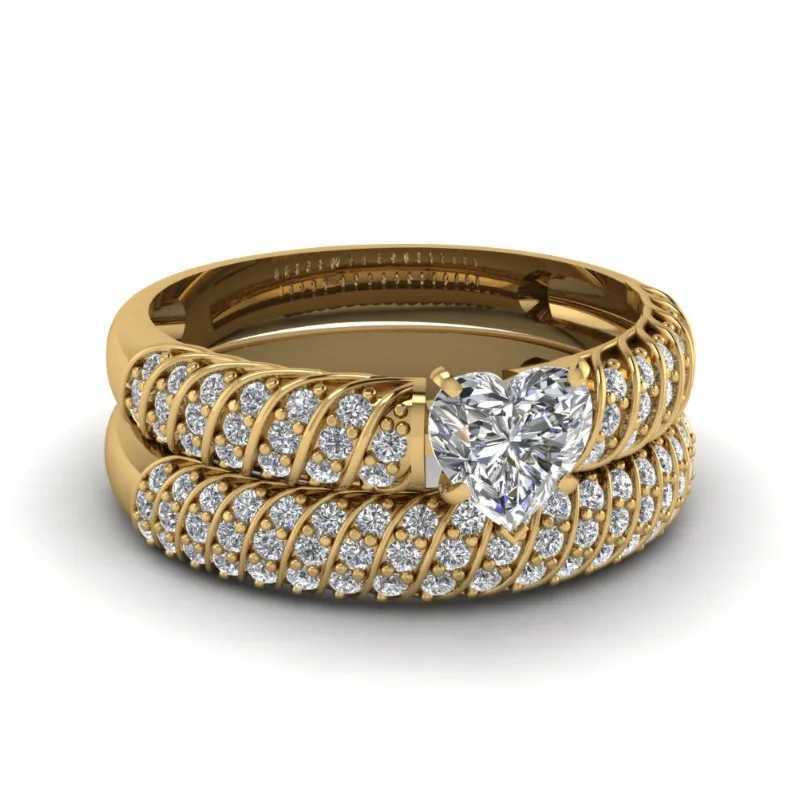 2021 Couple Rings Women Exquisite Rhinestones Zirconia Rings Set Trendy Men Stainless Steel Ring Fashion Jewelry For Lover Gifts W250207