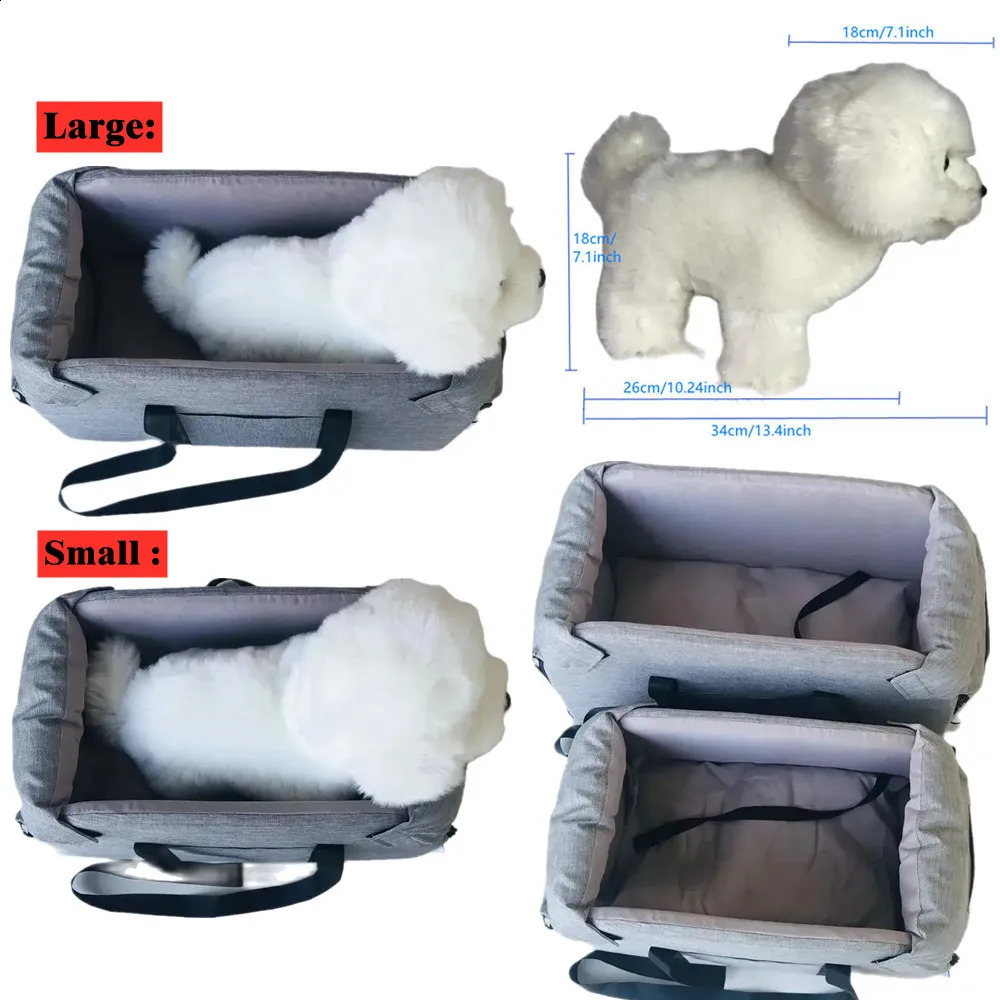 Dog Car Seat Bed Car Central Dog Car Seat Bed Portable Dog Carrier for Small Dogs Cats Safety Travel Bag Dog Accessories 250206