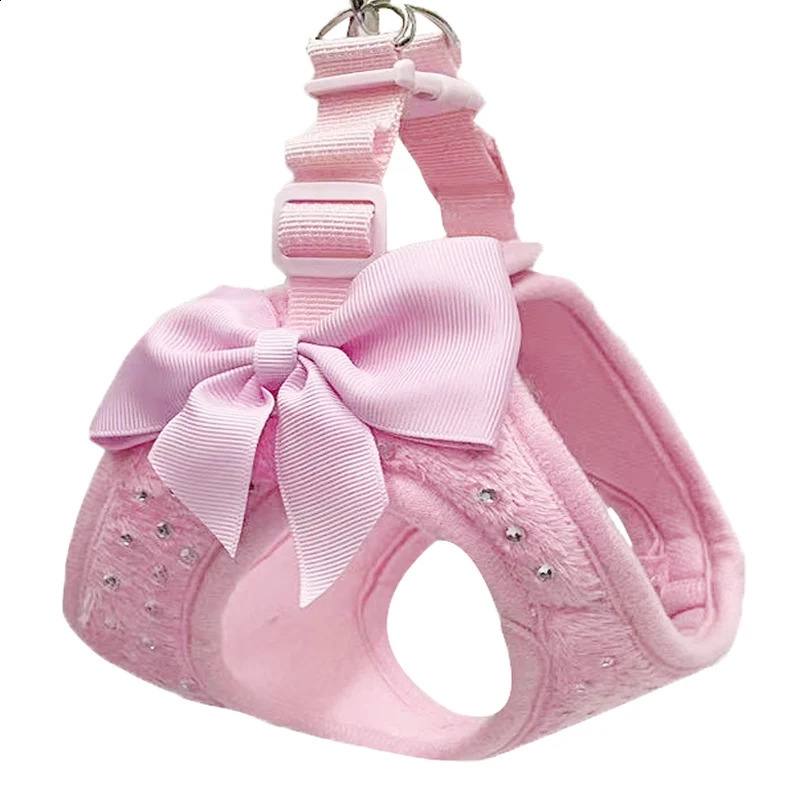 Small Diamond Decoration Soft Breathable Dog Chest Harness Vest Harness for Dogs Pets Collar Pets Chest Strap Leash Three Size 250206