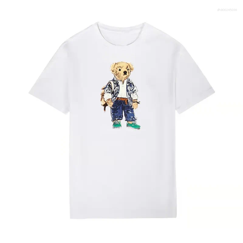 Men's T Shirts 2025 Summer Cartoon Print Classic Short-sleeved Fashion Versatile Trend Women's High-end Brand Cotton T-shirt