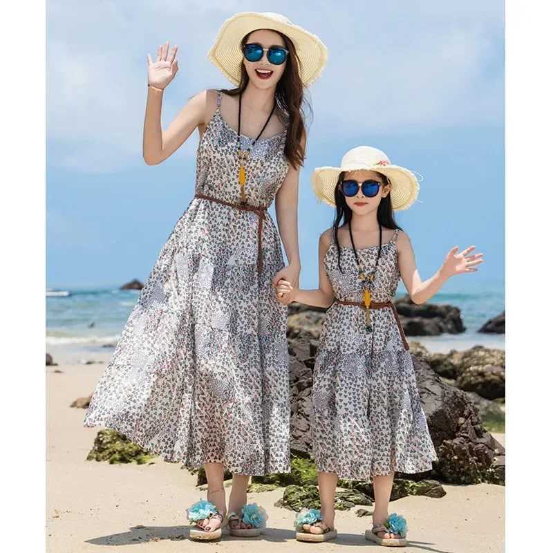 Vacation Couple Look Family Matching Clothes Mom Daughter Resort Dress Holiday Beach Dad Son Cotton T Shirt Shorts Set 2 Pieces W250207