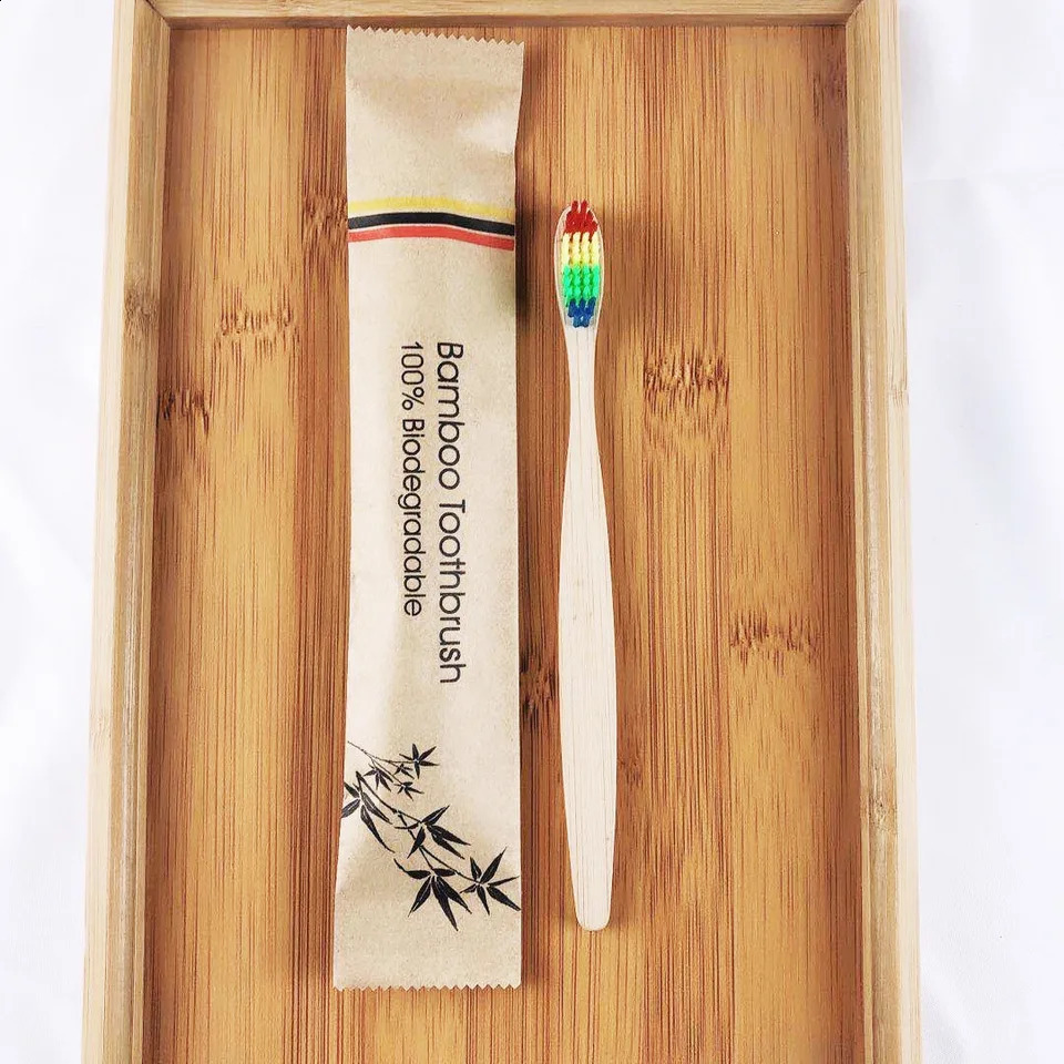 15/30 reusable portable bamboo toothbrushes in eco-friendly paper bags biodegradable for travel and home use 250206