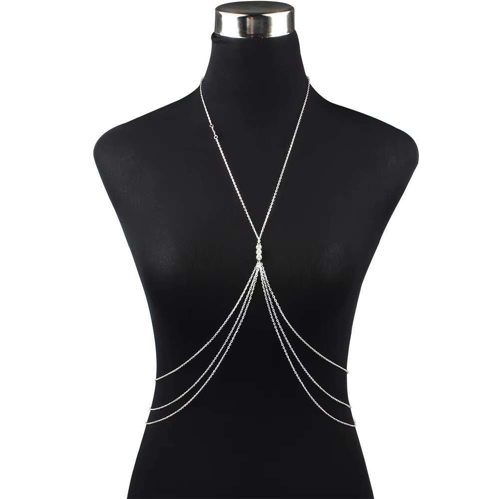 New Women Multi-layer Alloy Electroplating Fashion Classic All-in-one Body Chain BD7019