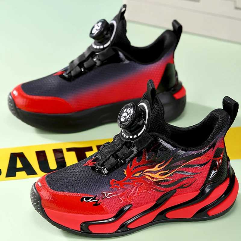 Fashion Children Walking Shoes 2025 Spring New Breathable Comfort Colorful Sports Shoes Mesh Rotating Buckle Running Shoes Kids W250207