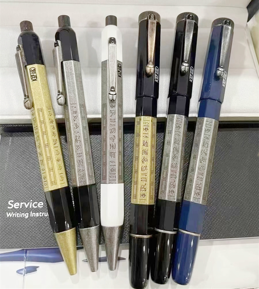 unique design Limited Edition Unique Egypt Style Letter Carving Ballpoint pen / Roller ball pen Exquisite office stationery refill pens For festival Gift