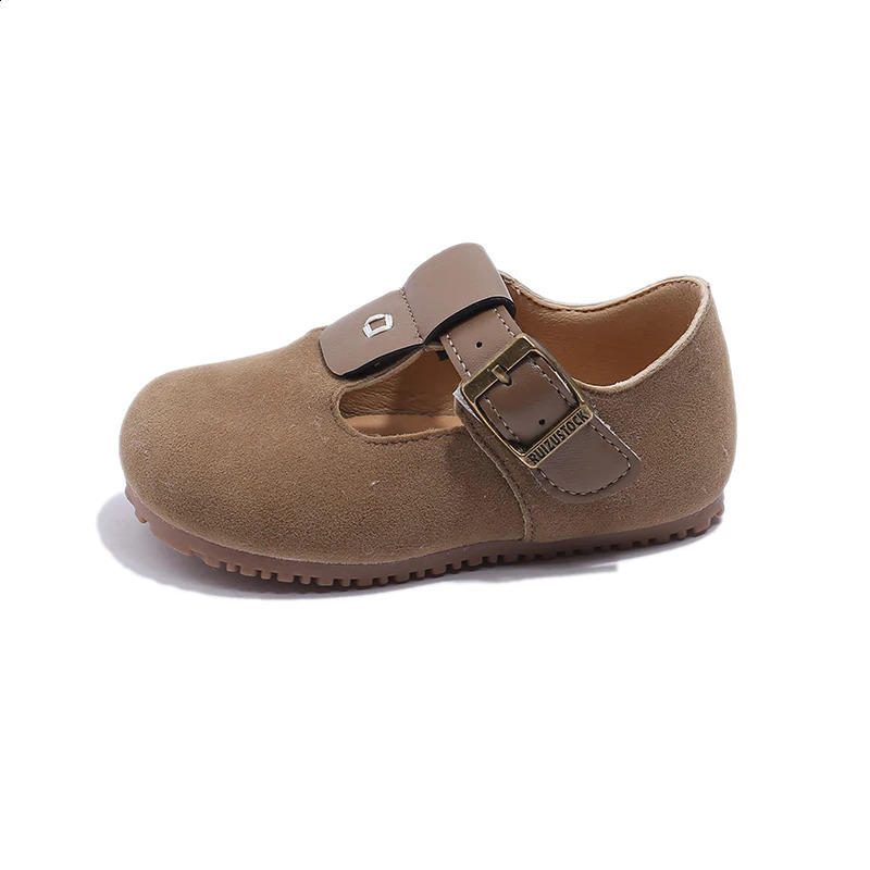 Kids Shoes Spring Autumn Childrens Causal Simple Style Flats Shoes Versatile Non-slip Boys Girls Leather Shoe 250206