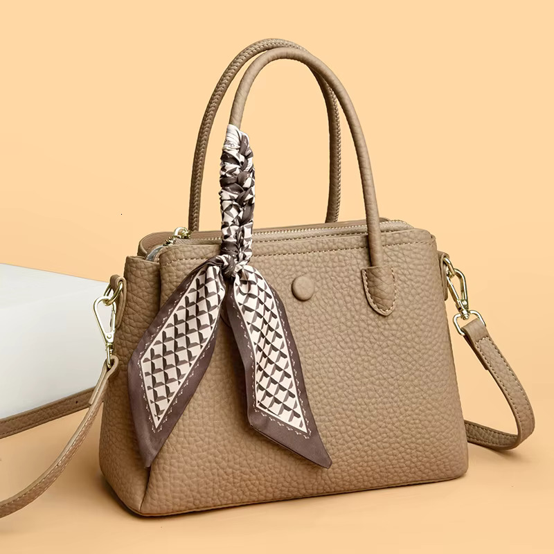 Fashion Women Brand Handbags Retro PU Leather Totes Top-Handle Crossbody Shoulder Bag Lady Simple Style Hand Bags