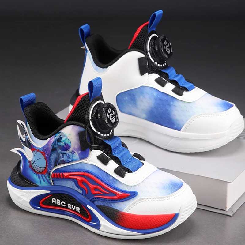 High-qu Childrens Casual Shoes Spring New Rotating Buckle Sneakers Outdoor Wear-resistant Anti Slip Running Shoes for Kids W250207