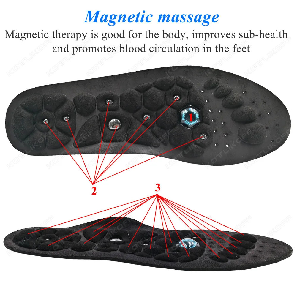 Magnetic Massage Shoe Sole Relax Therapeutic Insoles Foot Ortic Comfort Pain Whit Arch Support Walking Health Care Insert 250120