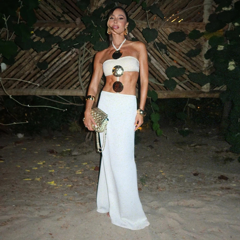 Two Pieces Cover-Ups Bikinis 2025 Sexy Women Swimsuits Swimwear Female White Bikini Set Bathing Suit Swimming Suits Mesh Dress 250206