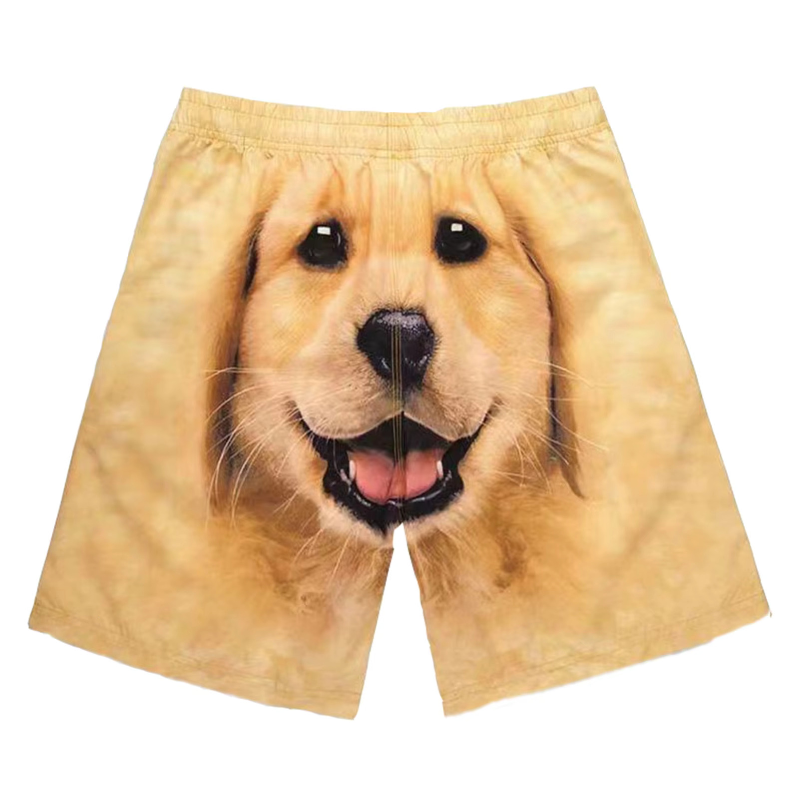 Women's Fun Puppy Print Cute Beach Shorts Straight Running Men's Summer Casual Street Pants