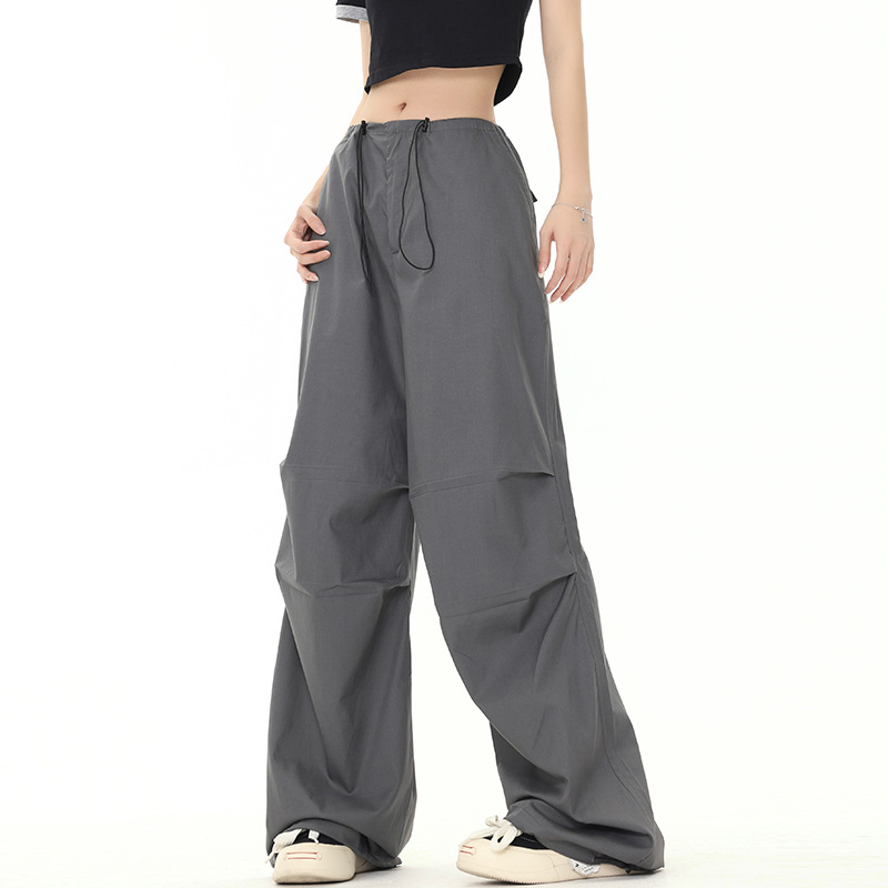 Women's Pants Smvp Y2K Parachute Women Harajuku Streetwear Wide Leg Baggy Sweatpants Female Vintage Hip Hop Joggers Cargo Trousers