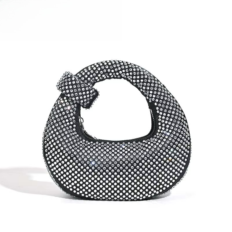 Designer bag women's handbag 2025 new style hand-held small bag shiny and ethereal diamond elegant mini handbag wallet dinner party