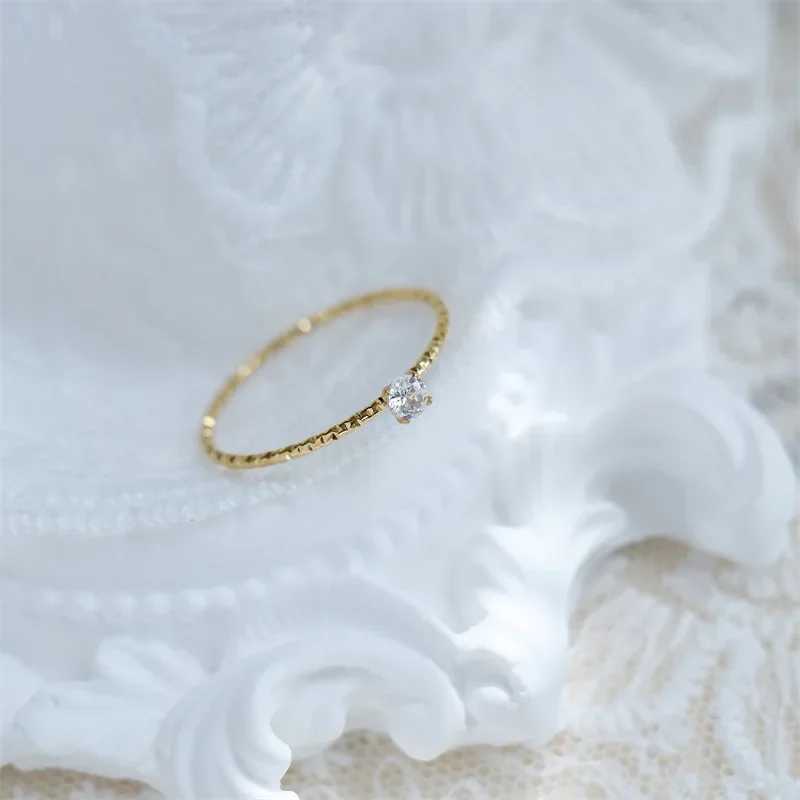 1PC Love Jewelry Titanuim Steel Gold Color Ring White CZ Crystal Ring For Women Couple Finger Rings Wedding W250207