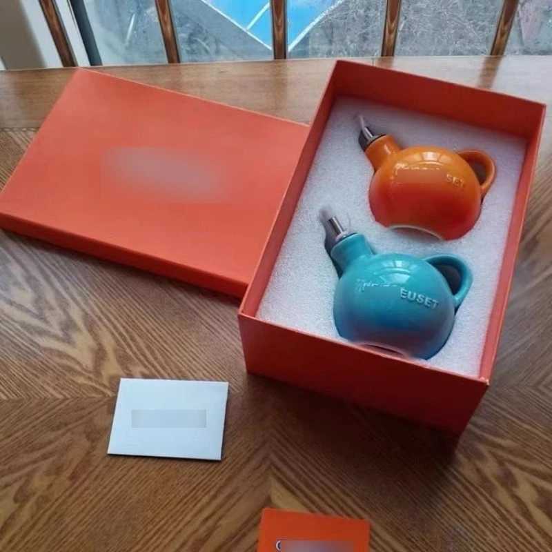 Storage Bottles Jars Cool Color Ceramic Oil Pot Seasoning Packaging Bottle for Kitchen and Home Use High Quality Kitchen Utensils 400ml CL250207