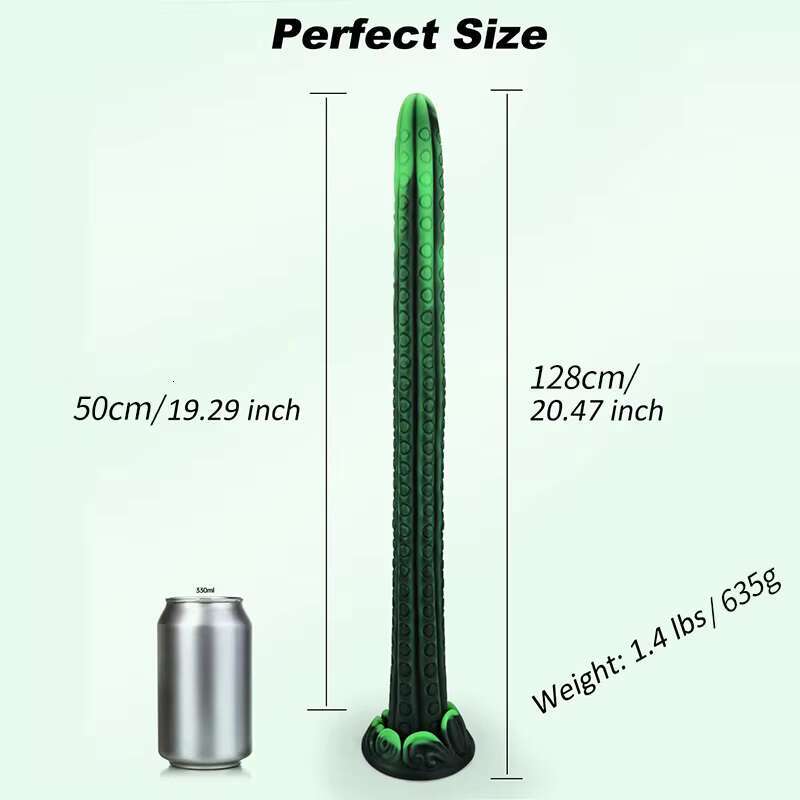 47cm Super Long Anal Glow in The Dark Monster Dildo Flexible Liquid Silicone Butt Plug Vaginal Stimulate for Men and Women