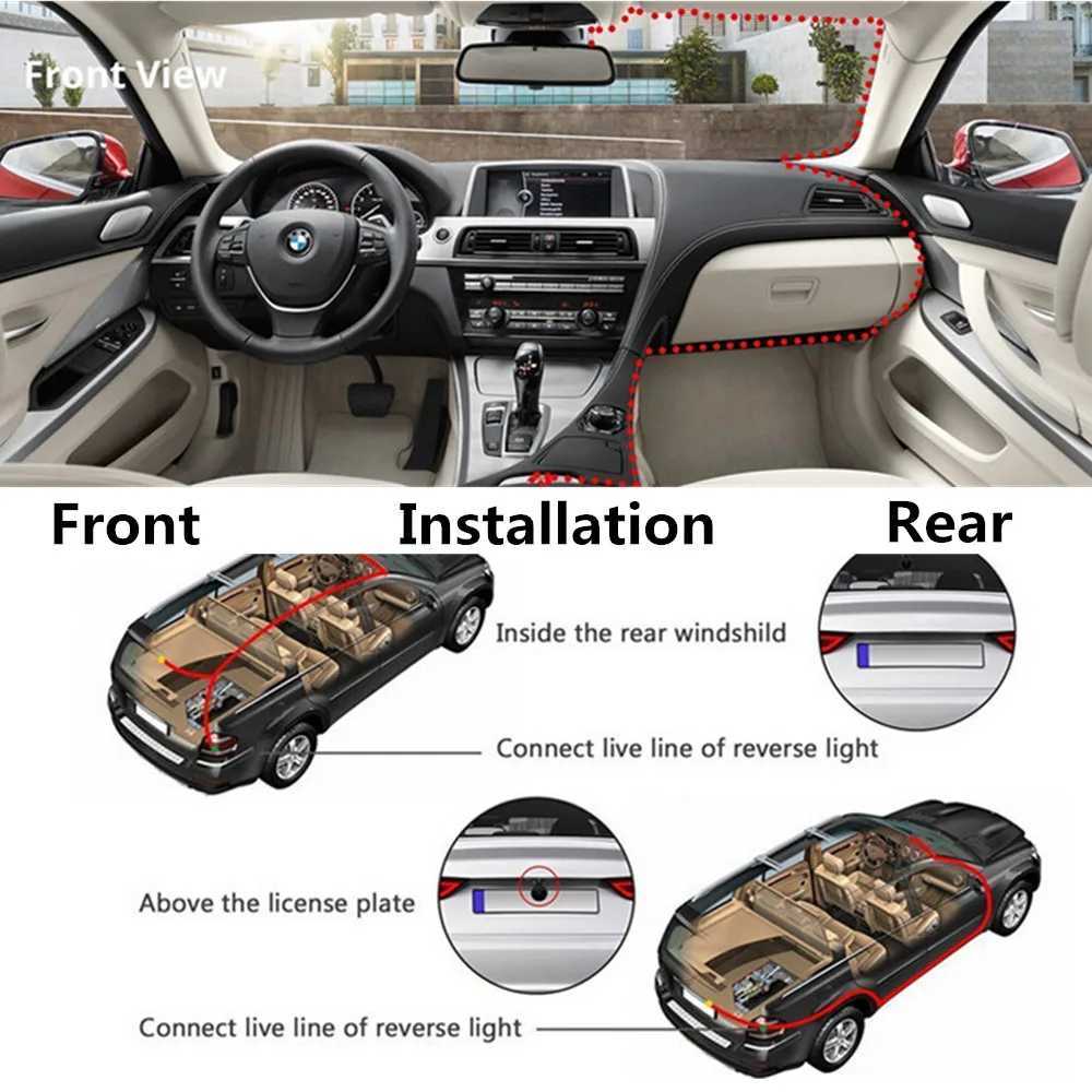 Car DVRs Car DVR Video-Recorder 3 Lens Video Recorder Dash Cam Night Vision Camcorder with back up Camera Auto Registrator G sensors car dvr H250206