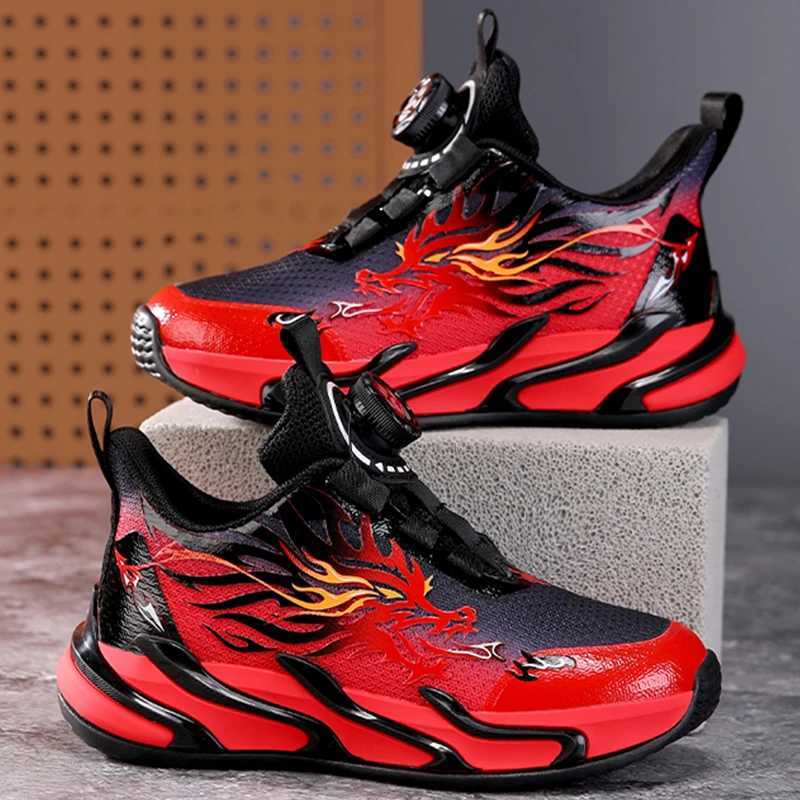 Fashion Children Walking Shoes 2025 Spring New Breathable Comfort Colorful Sports Shoes Mesh Rotating Buckle Running Shoes Kids W250207