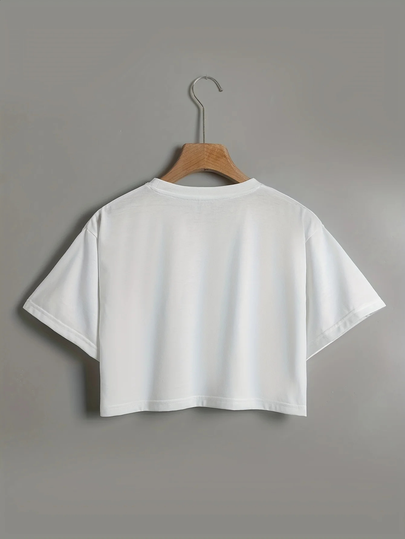 Chic Sun Moon Graphic Crop Top Casual Crew Neck Short Sleeve TShirt for Women Fashionable Comfortable Clothing 250120
