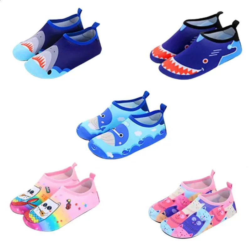 Boy Girl Breathable Lightweight Barefoot Beach Aqua Shoe Children Upstream Water Shoes Quick Dry Non-Slip Seaside Swimming Shoe 250207