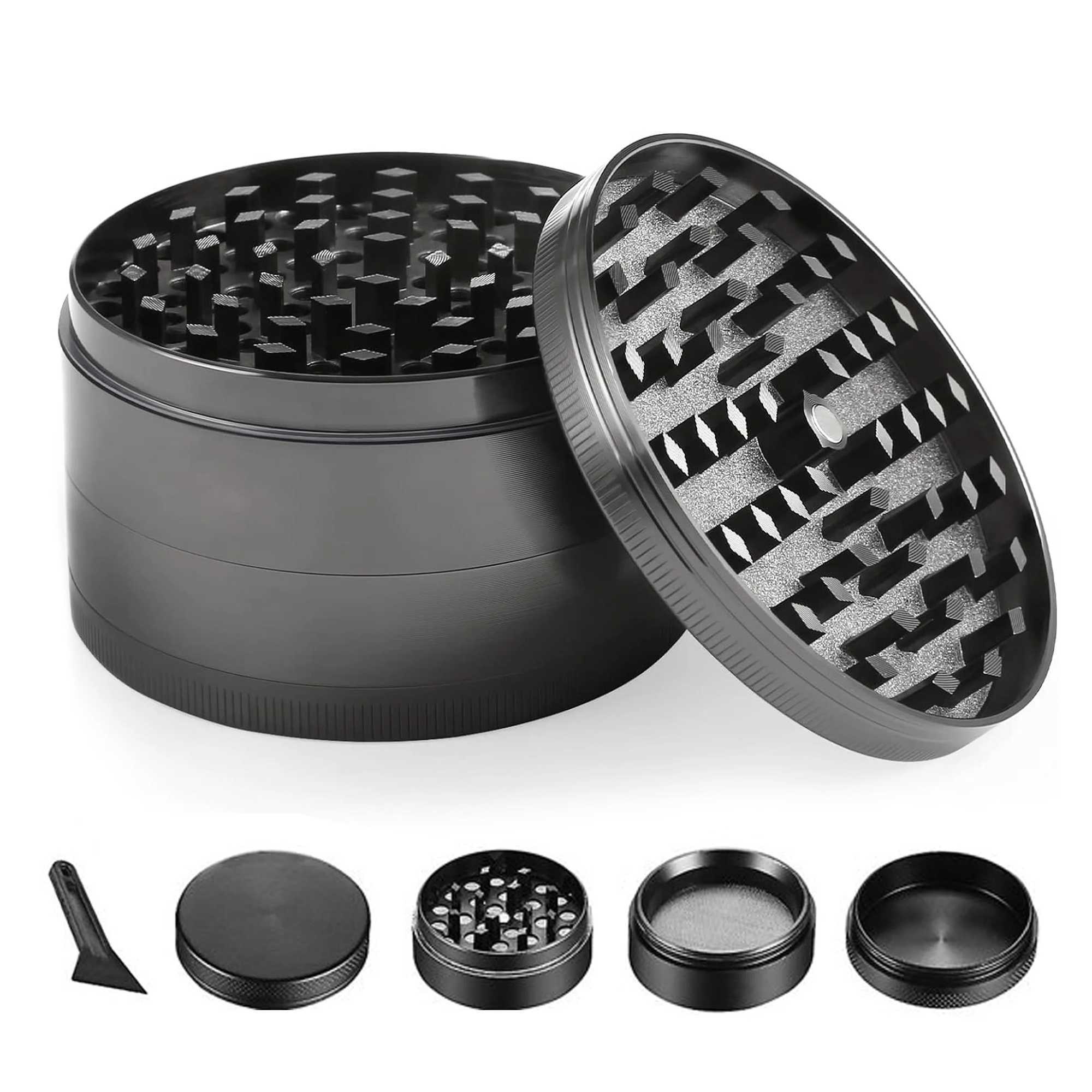 6m Herb Grinder 4 Layers Mill Zinc Alloy Smoke Tobacco Cer Dry Herbal Sp Cigarette Smoking Accessories Grinders Grass Y250207