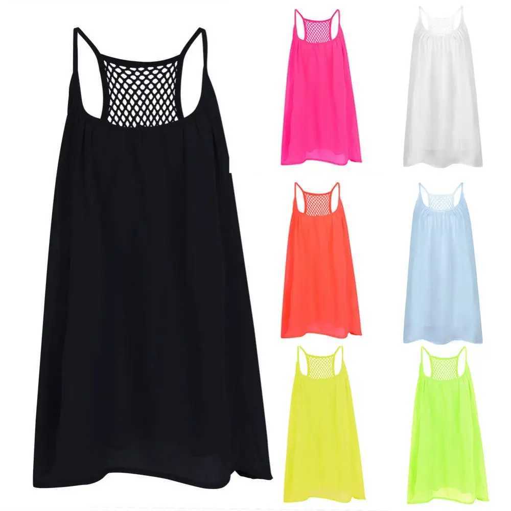 Women Summer Solid Color Sveless Grids Backless Large Hem Sling Mini Dress Fe Plus Size Dress Fashion Clothing VestidosXJ2500207