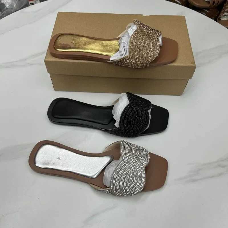 Ladies Flat Slippers Leisure Beach N-slip Womens Shoes 2024 Summer New Outdoor Luxury Brand Designer High Quality FootwearXJ250207