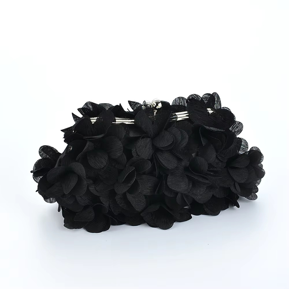 Satin Petal Evening Clutch Bag Designer Dinner Party Wedding Wer Purse Wholesale