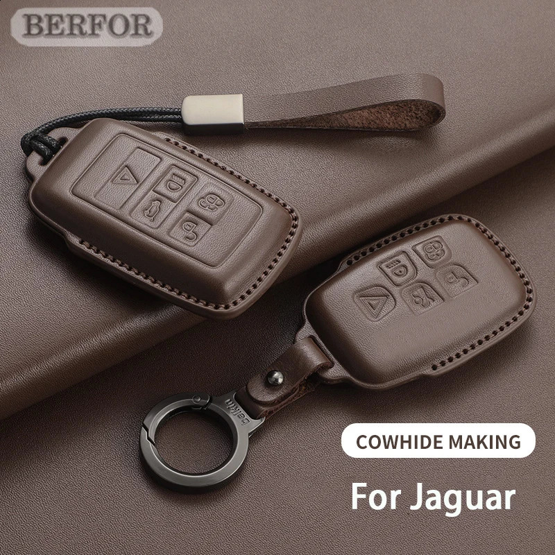 Coperchio Del Tasto Per Auto In Pelle Per Jaguar XE XF XK XKR XFL F-Type F-Pace…