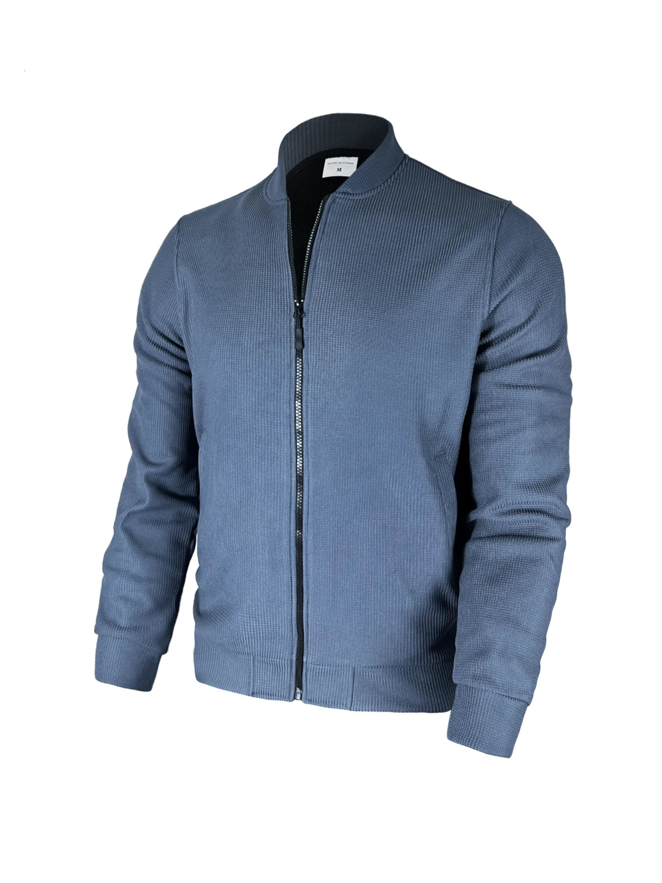 Spring and autumn explosive baseball collar stand zipper cardigan mens casual hoodie coat youth jacket solid color 250207