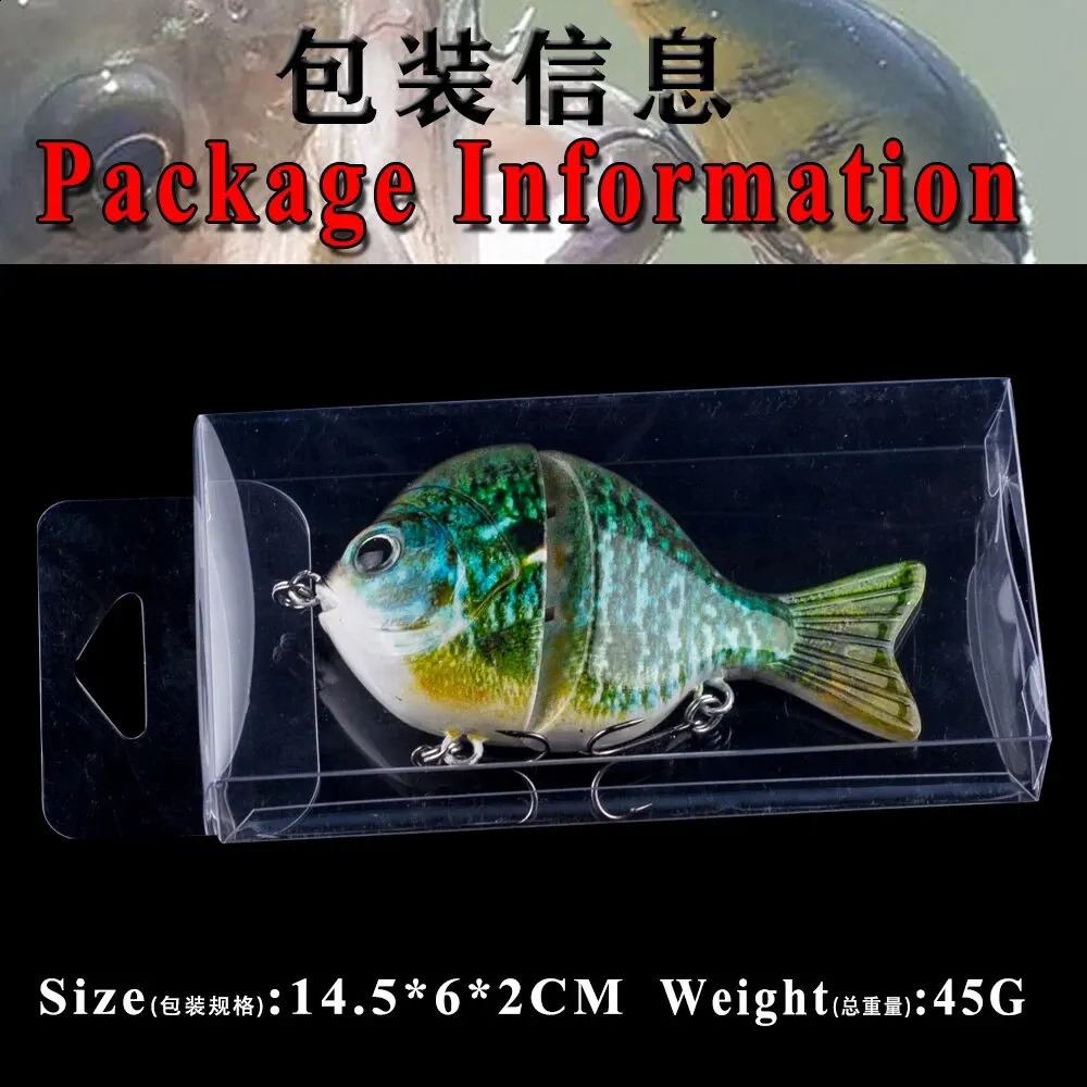 1PCS 9CM 345G Glide Bait Singlejointed Plastic Swimbait Sunfish Fishing Bass Lures 250207