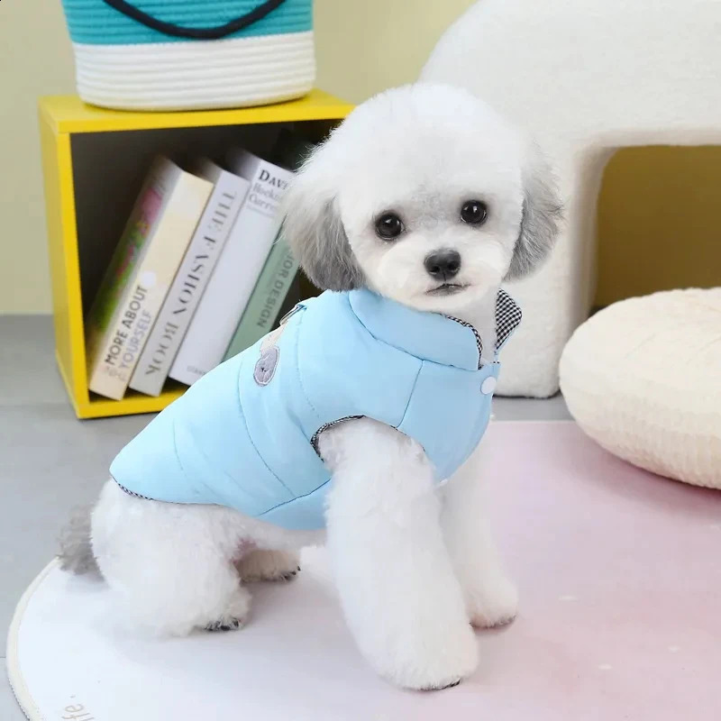 Dog Winter Clothes Puppy Warm Jacket Pet Coat for Small Medium Dogs Cats with D-ring Vest Chihuahua French Bulldog Costumes 250206