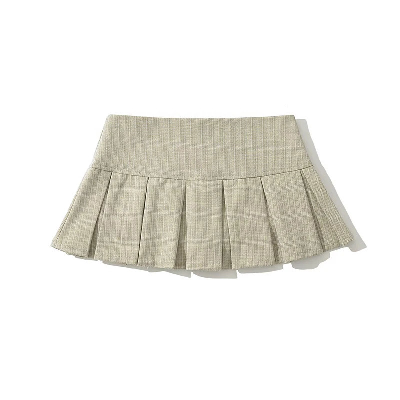 YENKYE American Retro Pleated Mini Skirt Women Sexy Low Waist Summer Skirts Cool Y2K saia 250207