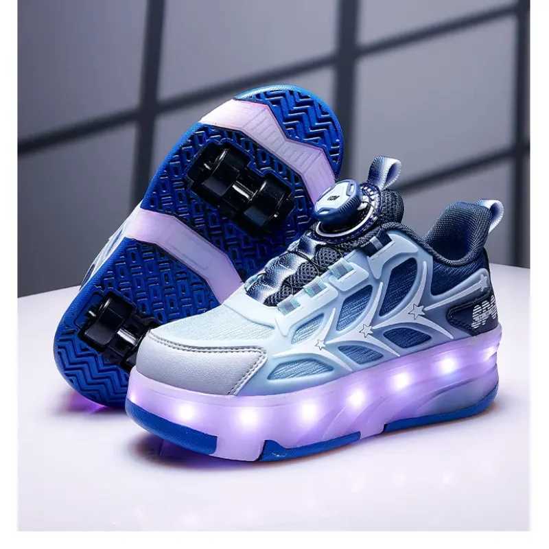 Fashion Kid Students Air Roller Skating Shoes Childrens Birthday Boys and Girls Par Shoes Christmas Gift W250207
