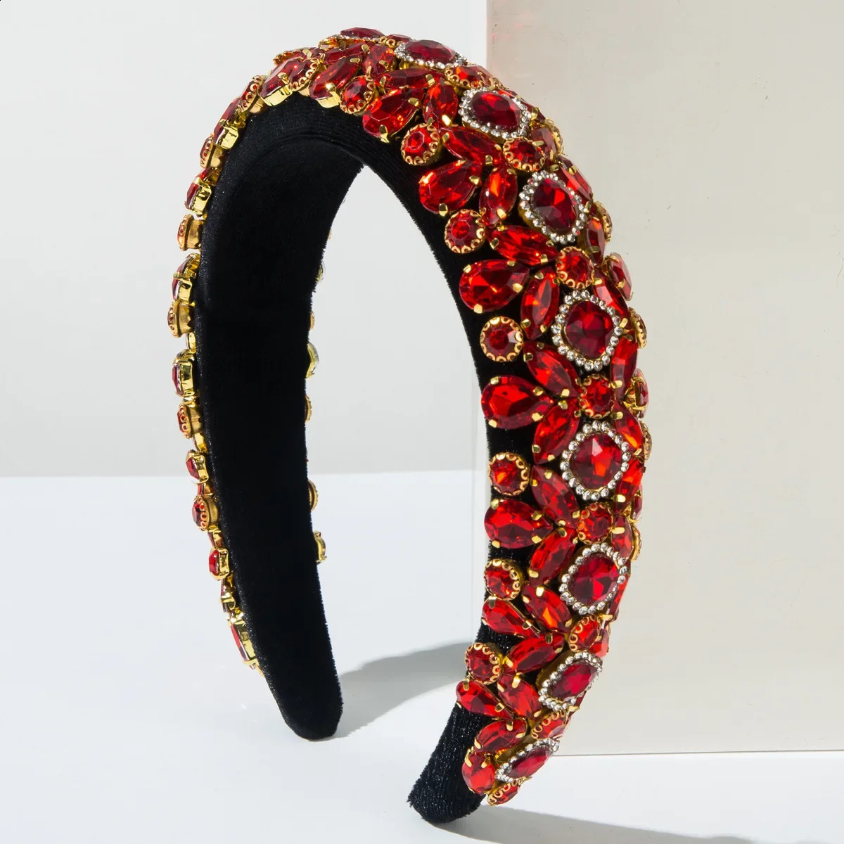 Baroque Wide-edged Flannel Heavy Industry Court Style Retro Headband Gorgeous Dinner High-end Hair Accessories 250207