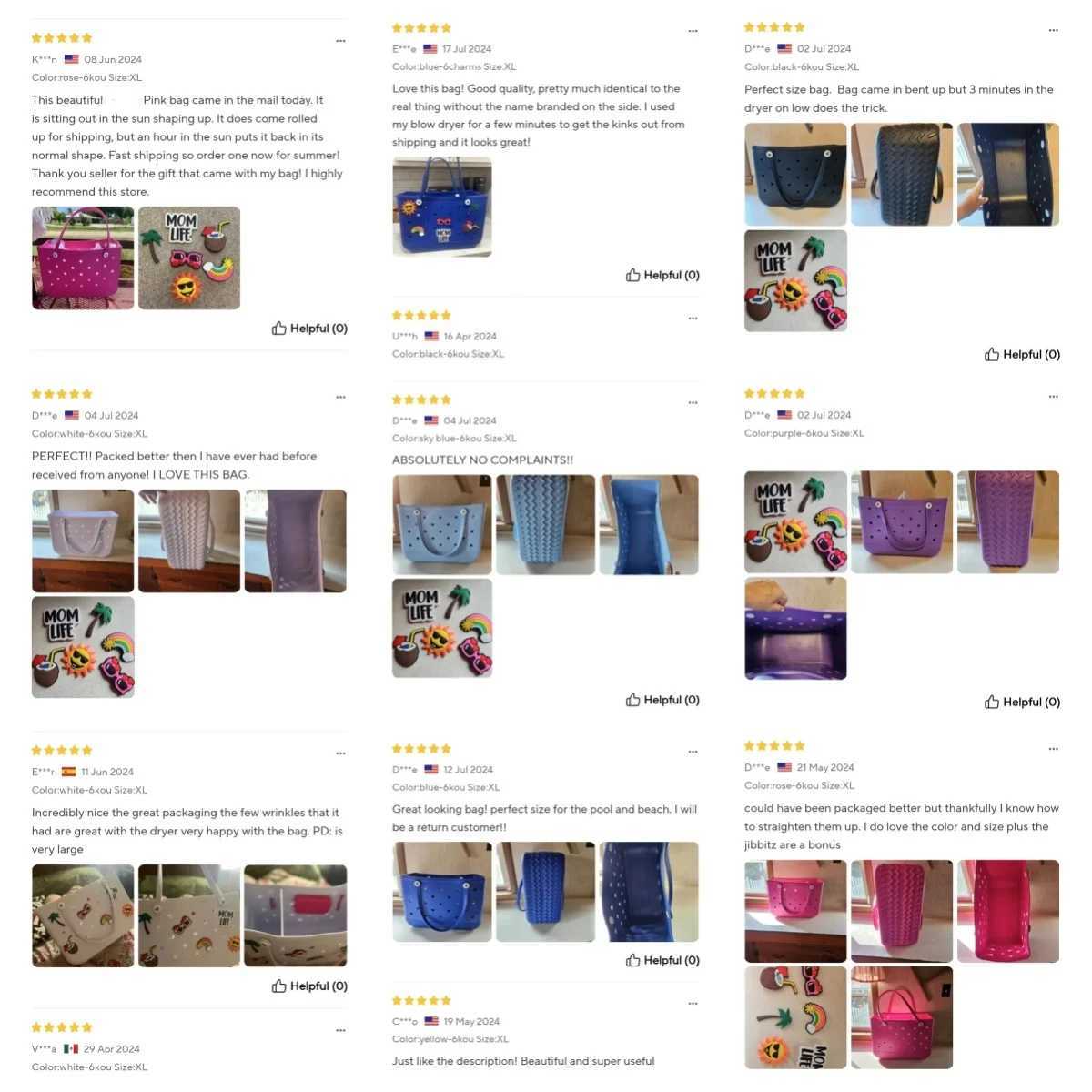 Beach Bogg Bag Waterproof Summer EVA Large Capacity Tote Shoder Handbag Cute Basket Fi Wen Picnic Shopping Outdoor Gift Z250122