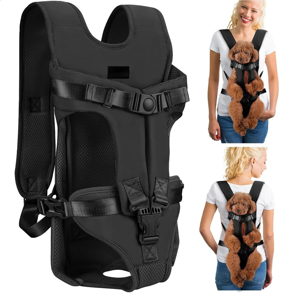 Outdoor Pet Front Dog Carrier Backpacks Adjustable Hands Free Dog Backpack Carrier For Medium Small Dogs 250206