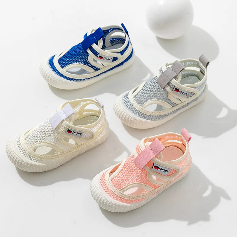 Kids Sandals Children Summer Shoes Boys Girls Half Sandals Cut-outs Hollow Fashion Toe-capped Candy Color Soft Breathable 21-30 250121