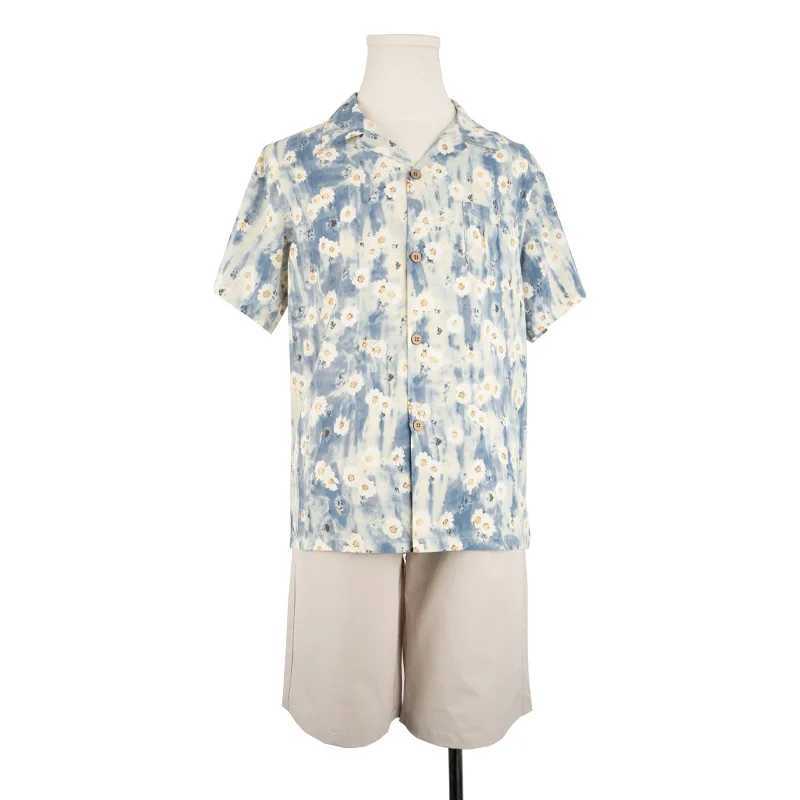 Summer Family Beach Clothing Vacation Watching Mom Dad Childrens Clothing Matching Shirts Mom Daughter Dresses W250207